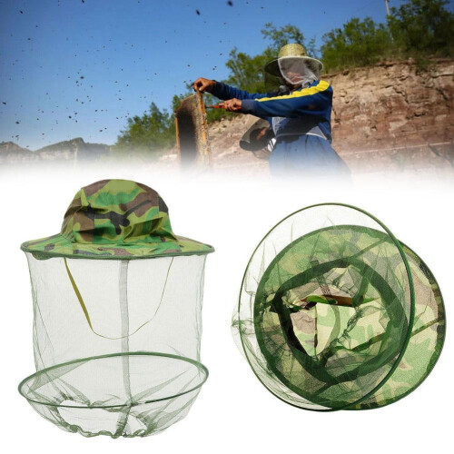 Beekeeping Cowboy Mosquito Bee Insect Net Veil Hat Protector Face Hat Head N6L2 2