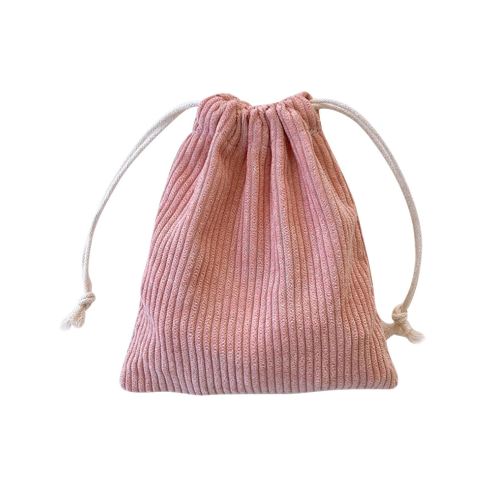 Lmueinov Corduroy Storage Bag with Drawstring, Large Capacity Makeup & Coin Bag for Women - Save Up to 30% Off