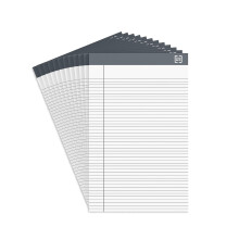 TR57360Poznámkové bloky, 5 palců x 8 palců, úzké linky, bílé, 50 listů/blok, 12 bloků/balení vazby