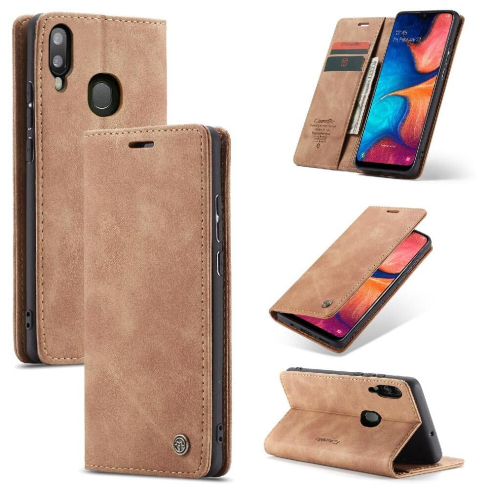 Flip Case Compatible With Samsung Galaxy A20/A30/M10s, Vintage Pu Leather Wallet Folio With Magnetic Closure, Shockproof, Card Slot & Kickstand 9164030176621