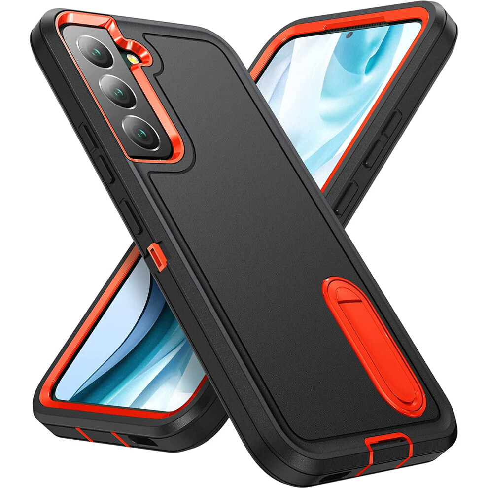 Compatible With Samsung Galaxy S22 Case, Shockproof Military Grade Cover With Kickstand, Dustproof & Drop Proof For S22 5G 6.1" - Black 9164030176720