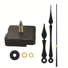 Quarz-Wanduhrwerk-Reparaturset, DIY-Anleitung, Ersatzteile, schwarzer Sekundenzeiger