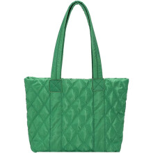 CoCopeaunt gewatteerde draagtassen voor dames, lichtgewicht, met puffervulling, schoudertas, grote nylon draagtas met ritssluiting.