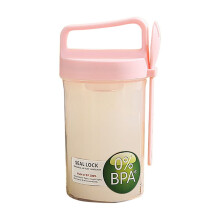 Frühstücksbecher für Overnight Oats, kaltversiegelt, tragbarer Salatbecher mit Löffel, Joghurtbecher, Müslibecher, Reisebecher