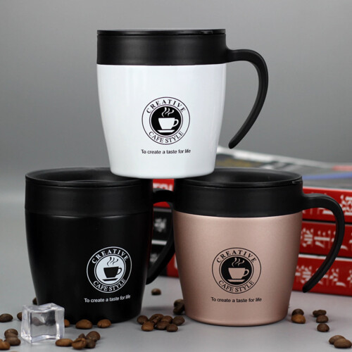 Θερμικό κύπελλο Hesroicy1Set330ML με λαβή Διπλό τοίχωμα Αδιάβροχο φαρδύ στόμα Ανθεκτικό 2
