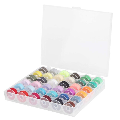 36/50pcd Bobbin Set Sewing Machine Accessories Shuttle Core Box Household Durable color Thread