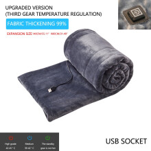 Výprodej! Zeceouar160x85cm USB nízkonapěťová elektrická deka, 3 nastavení ohřevu, rychlé ohřev, vícestupňový ohřívač rukou, deka na