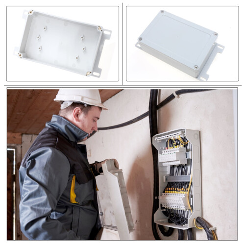 1 Caixa de Projeto de Plástico Impermeável para Eletrônica com Conector de Fixação 1