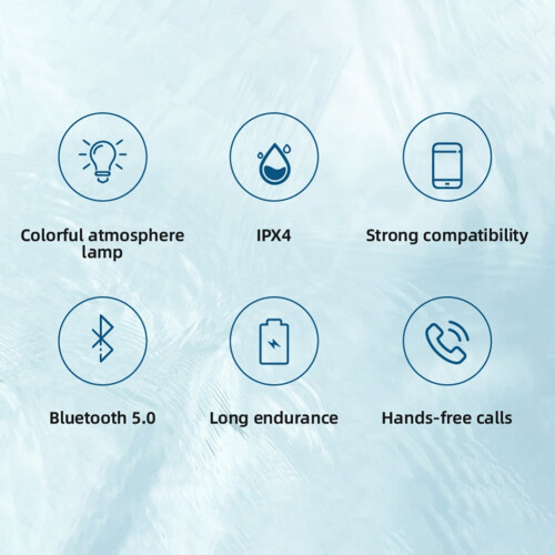 Μίνι ηχείο Bluetooth Αδιάβροχο ηχείο μπάνιου Ασύρματα ηχεία ντους Φωτισμός RGB Bluetooth 2