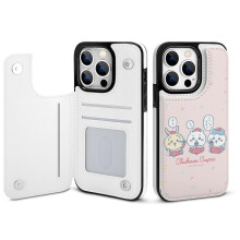 Chiikawa pung-etui kompatibel med iPhone14Pro, PU-læder flip-fold-cover med kortholder, støtteben, magnetisk lås, stødsikkert cover til kvinder