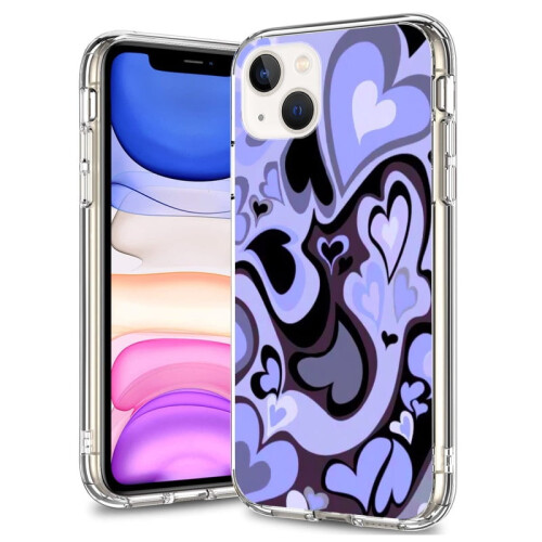 Θήκη Love Heart συμβατή με iPhone11, λεπτό διαφανές κάλυμμα TPU με αντιχαρακτική προστασία 2