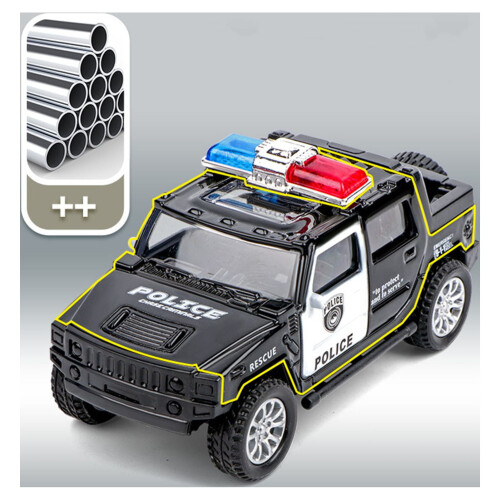 Yirtree Simulation Pull Back policejní auto hrací vozidlo 2