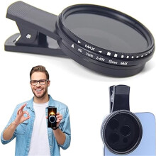 YiFudd Solarkamera-Objektivfilter, Solarfilter für Smartphones, universeller Solarkamera-Objektivfilter für Smartphones mit Clip,