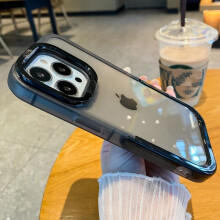 Telefoncover Luksuriøs Transparent Stativholder Til Kompatibel med iPhone 11 12 13 14 15Pro Stødsikker Bumper Bagcover