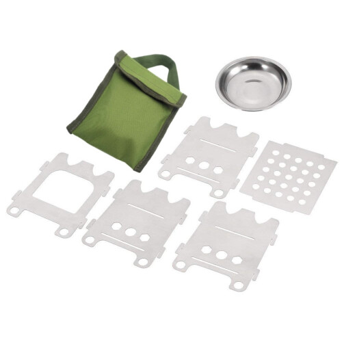 Εξωτερική σόμπα κάμπινγκ Foqnuq, φορητή πτυσσόμενη ξυλόσομπα από ανοξείδωτο χάλυβα, 2