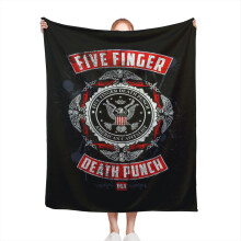 Five Finger Death Punch plaid, ultrazachte fluwelen deken, lichtgewicht beddeken, ideaal als cadeau voor verjaardag, Kerstmis, Halloween, enz. -