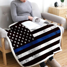 Sonderangebot! Flanelldecke mit 3D-Druck der US-Flagge, weiche, kuschelige Fleecedecke für Sofa, Bett oder Stadion – 102 x 69 cm