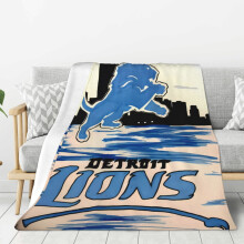Det_Lions Custom Classic Throw Blanket voor voetbalfans, cadeaus voor mannen en vrouwen, ultrazachte microfleece deken, cadeaus voor jongens en