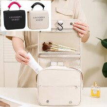 Jacenvly Uitverkoop Herfstdecoratie Buiten Parel Handtoilet Tas Zakelijke Reis Toilettas met Ophanghaak Make-up Tas Grote Capaciteit Kerstdecoratie