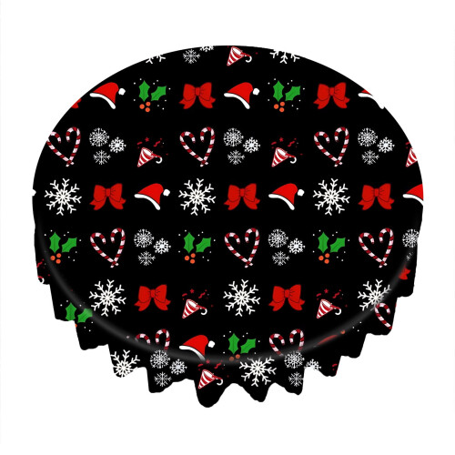CISIL Christmas Tablecloth Rectangular Straight Edge Tablecloth 1