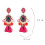 Kvinder Rhinestone Blomst Pompom Kvast Dingle Ørestikker Statement Smykker 3