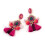 Kvinder Rhinestone Blomst Pompom Kvast Dingle Ørestikker Statement Smykker 6