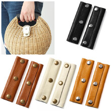 rygai 2Pcs Bag Handle Covers Anti-strangulation Hand Buttons Faux Leather Comfortable Touch Suitcase Handle Wraps Luggage Decor,Orange
