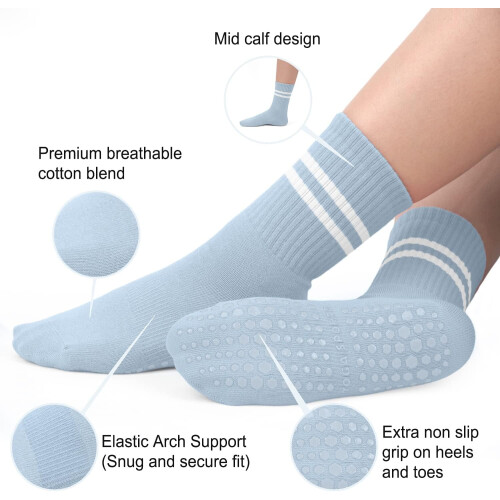 Κάλτσες Grip για γυναίκες, άνδρες, κάλτσες Pilates, κάλτσες γιόγκα, αντιολισθητικές 1
