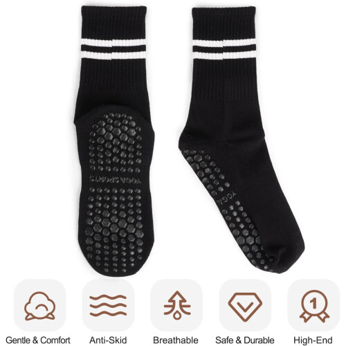 Κάλτσες Grip για γυναίκες, άνδρες, κάλτσες Pilates, κάλτσες γιόγκα, αντιολισθητικές 2