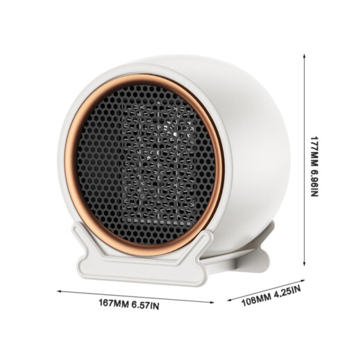 Ηλεκτρική θερμάστρα γραφείου Giyblacko1200W/800W με θερμοστάτη, 2 ρυθμίσεις θερμότητας, 2