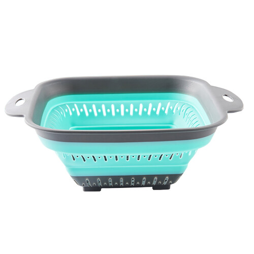Jacenvly Car Decor Clearance Πτυσσόμενο σουρωτήρι με πλαστικές λαβές Πτυσσόμενο καλάθι 1