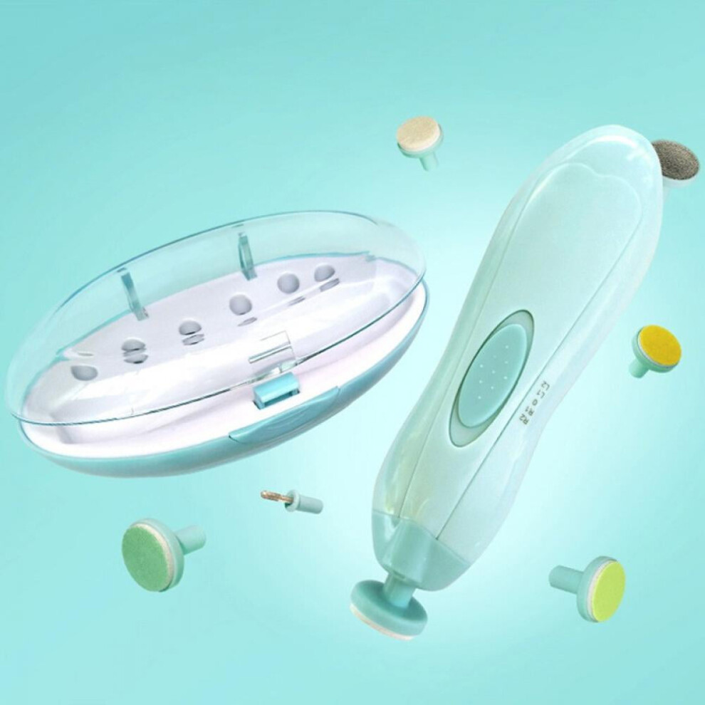 JANDEL Electric Kids Baby Nail Trimmer Manicure Pedicure Clippers Cutter Scissors Care Set