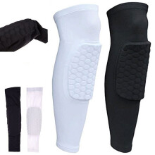 Cheers.US Honeycomb Hex Padded Crashproof Knee Pads Basketball Compression Leg Sleeve
