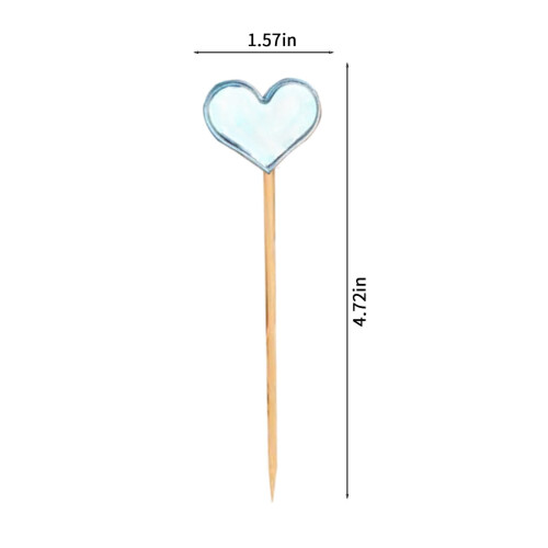 50 τεμάχια Love Cocktail Picks Ξύλινες οδοντογλυφίδες για ορεκτικά, φρούτα και ποτά, 1