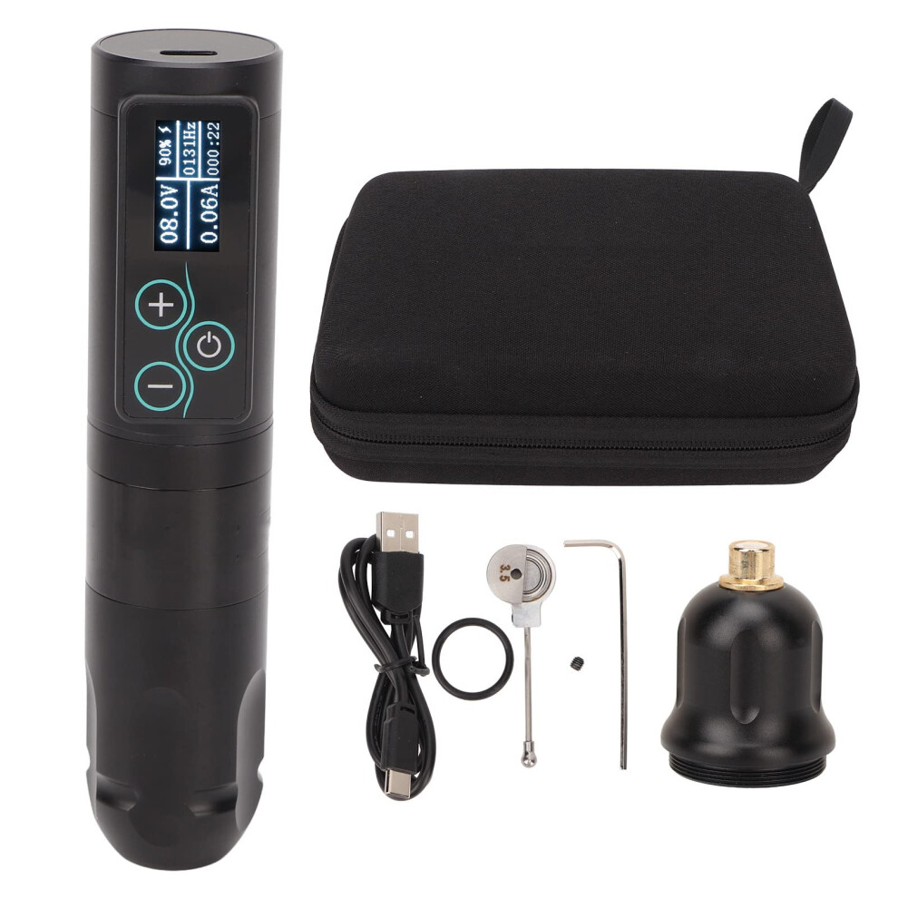 Wireless Tattoo Machine Pen with Touch Screen, Dual Mode, 2400mAh Battery for Shader and Liner