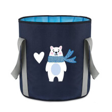 Collapsible Basin with Heat Retention Layer for Foot Bath, Waterproof Foldable Design for Camping