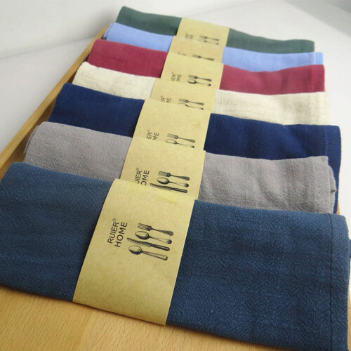 Serviette de table en lin, coton et lin 2