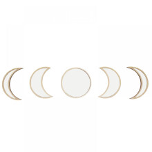Miroir mural décoratif Prettyui bohème en acrylique avec phase de lune, autocollant mural à faire soi-même, miroir en bois avec phase de lune