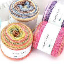 AURORA TRADE 1 Roll Woolen Yarn Gradient Color DIY Flexible Rainbow Wovening Woolen Yarn Household Knitting Tool for Women