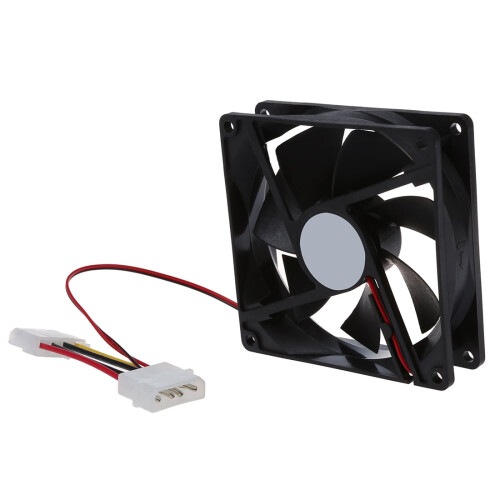 Ventola di raffreddamento per PC in plastica nera DC12V4Pin 90mm x90mm x25mm 2