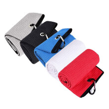 15.7x23.6Inch Golf Towels, 5 Pack Soft Fiber Strong Water Absorption Towels with D Clip for Golf Lovers Golf Accessories