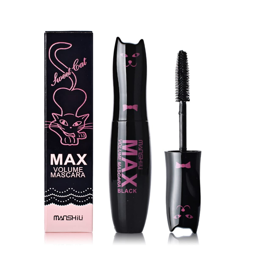 Black Waterproof Volumizing Mascara Thickening Lengthening Formula Smudgeproof Curling 1Pc