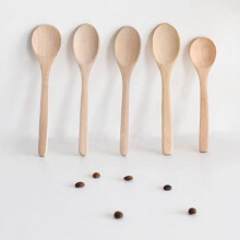 D-GROEE5 pezzi Cucchiaio da cucina in legno con manico lungo, cucchiai in legno per mangiare, mescolare e amalgamare, utensile da cucina in legno