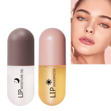 Lip Plumper and Gloss Set with Hydrating Serum for Fuller Softer Lips Day and Night Care 2PCS