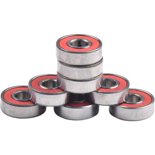 8Pcs Skateboard Bearings for  Speed Roller Skates and Inline Wheels (Red) 1