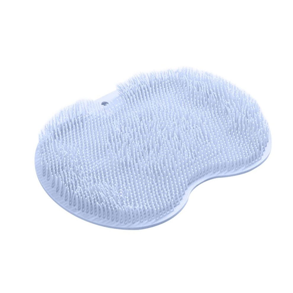 Blue Foot Scrubber With Nonslip Suction Base, Hands Shower Foot Massager Pad,