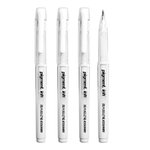 4 τεμάχια λευκά στυλό gel, λευκό στυλό 1,0 mm, λευκό στυλό highlighter για τέχνη, λευκό στυλό