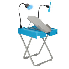 Adjustable Pedicure Foot Rest with Storage, NonSlip Surface and Magnifier for Home and Salon