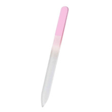 Kristallglasnagelfil, hållbar dubbelsidig härdad glasfil, bästa professionella salongsmanikyr- och pedikyrverktyg, rosa (3 mm) för daglig
