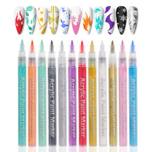 Stylos pour nail art, outils de nail art pour vernis Ă ongles 3D, outils de nail art graffiti, stylos de peinture acrylique, stylo liner Ă pointe
